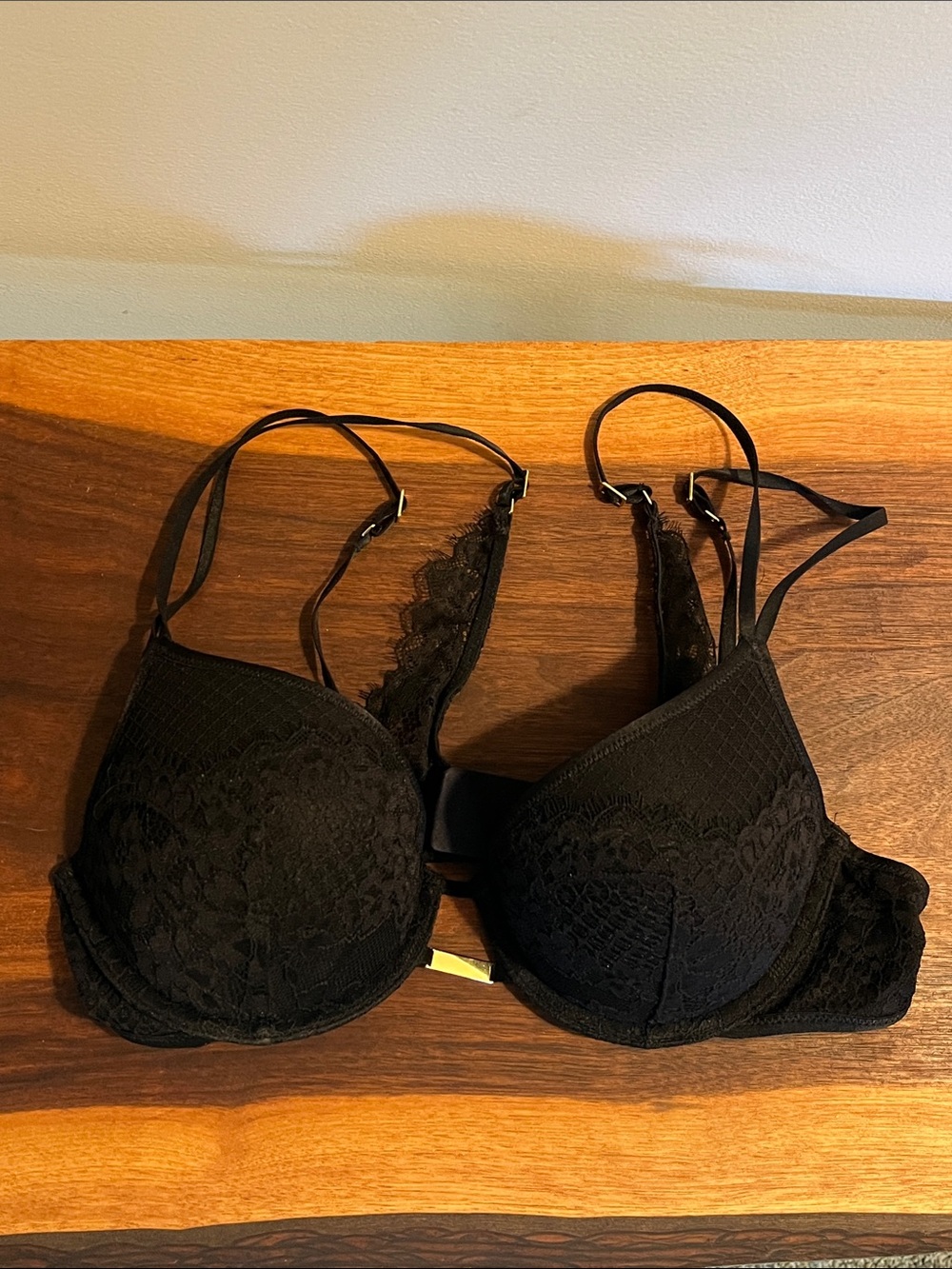 Victoria's Secret Black Lace Push-Up Bra